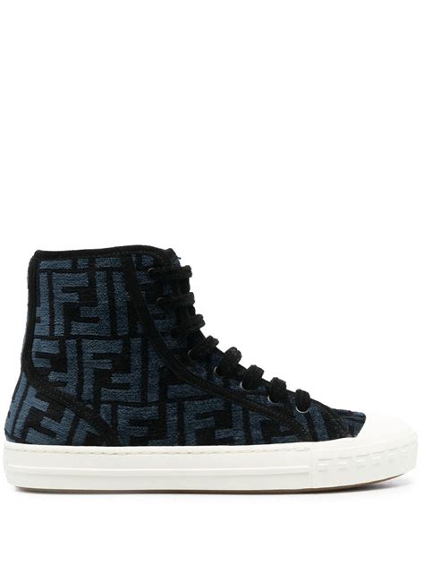 fendi fur sneakers|fendi high top sneakers women's.